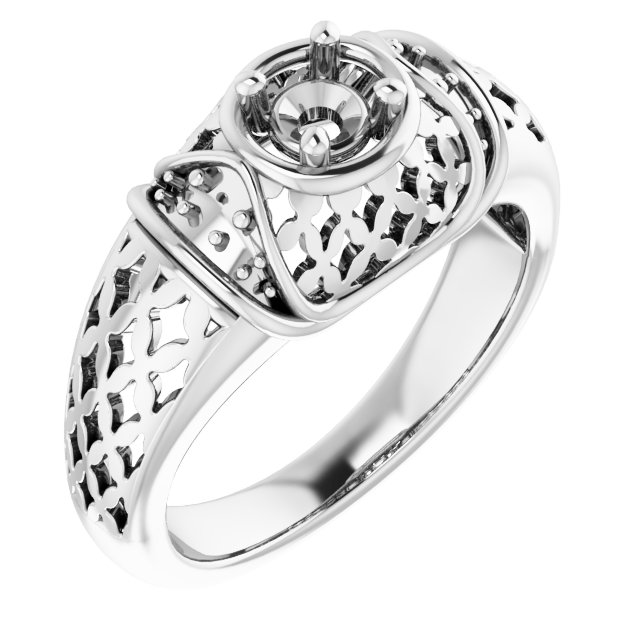 Accented Openwork Ring