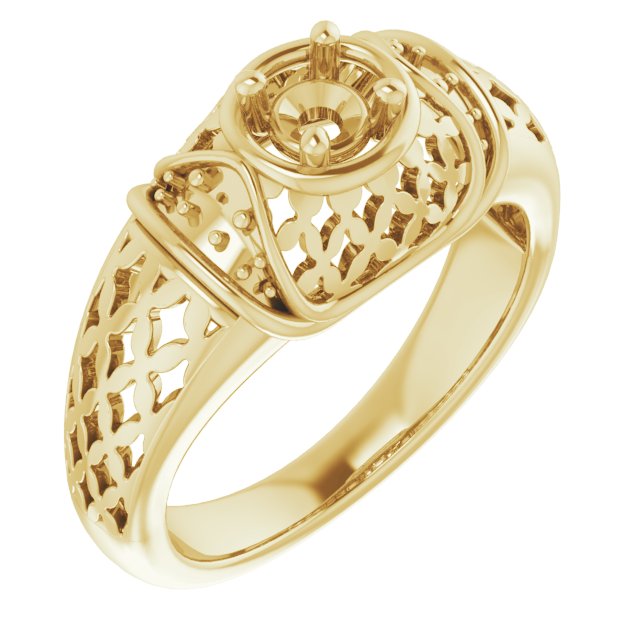 Accented Openwork Ring
