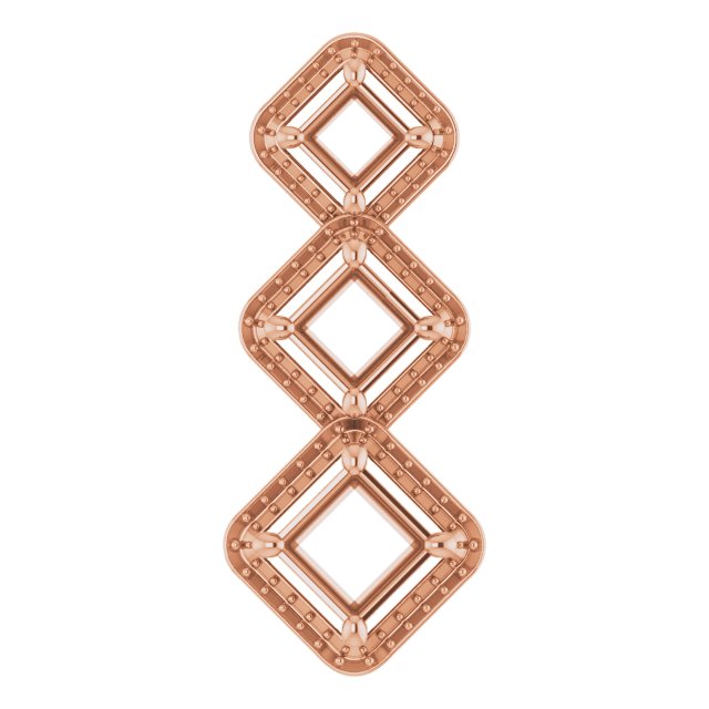 Three-Stone Halo-Style Pendant