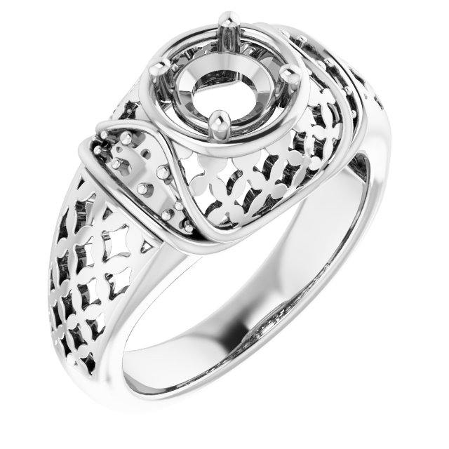 Accented Openwork Ring
