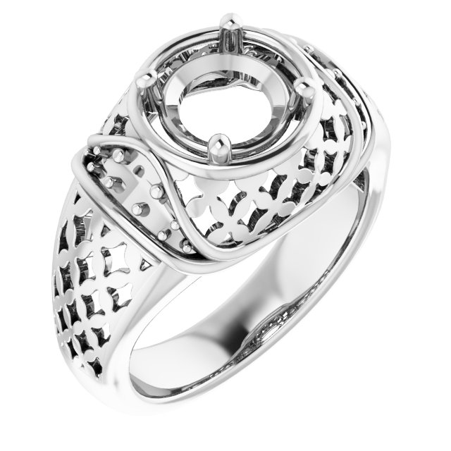 Accented Openwork Ring