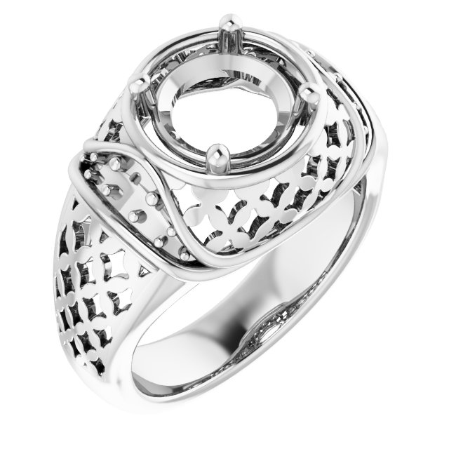 Accented Openwork Ring