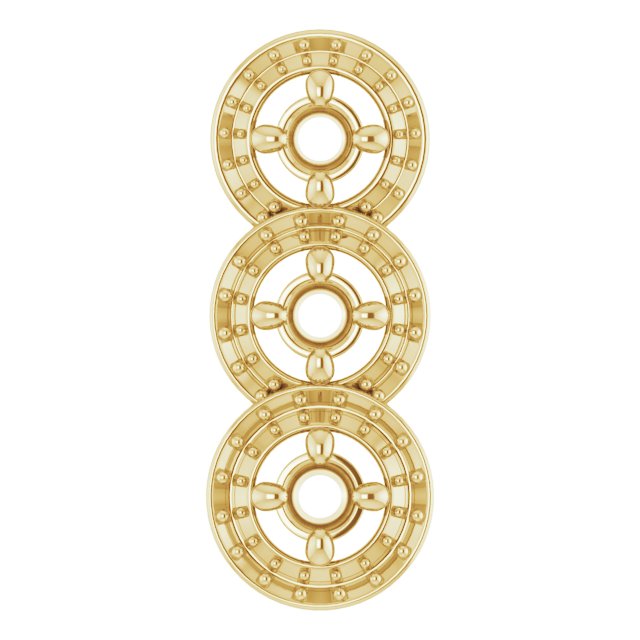 Three-Stone Halo-Style Pendant