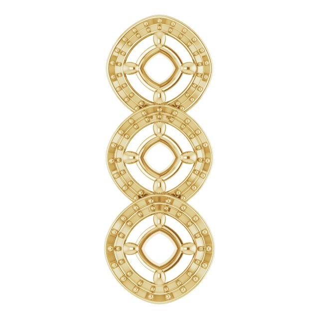 Three-Stone Halo-Style Pendant