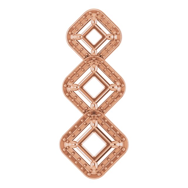 Three-Stone Halo-Style Pendant