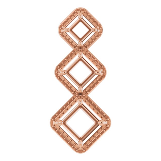 Three-Stone Halo-Style Pendant