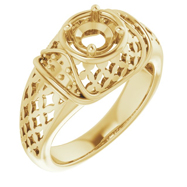 Accented Openwork Ring