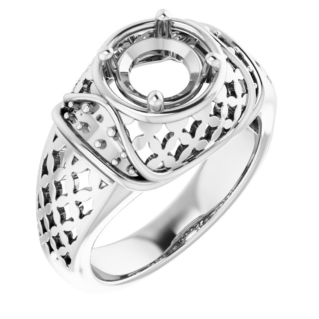 Accented Openwork Ring