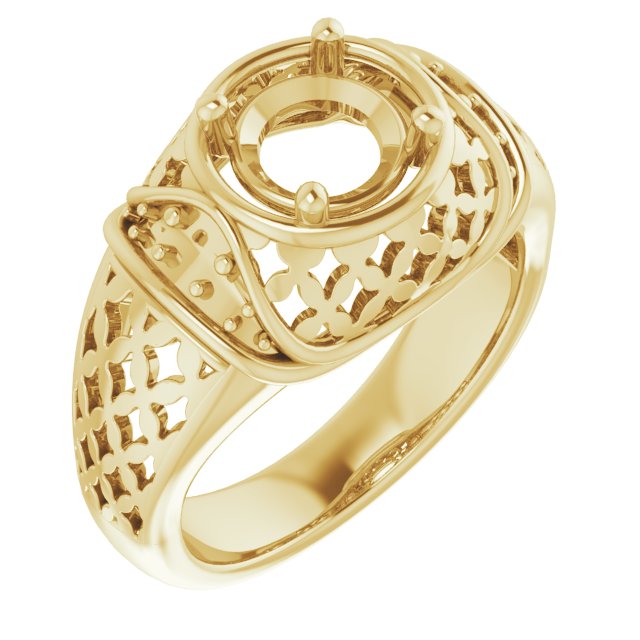 Accented Openwork Ring