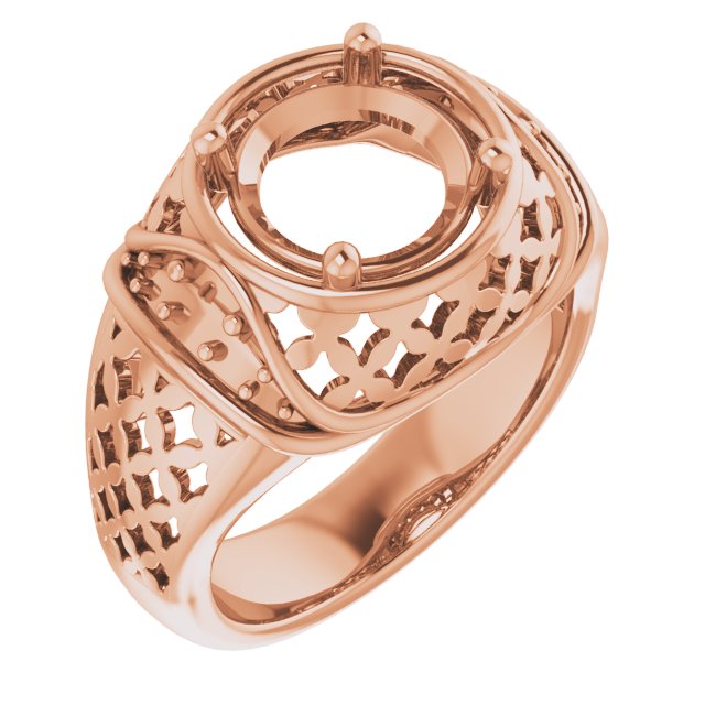 Accented Openwork Ring