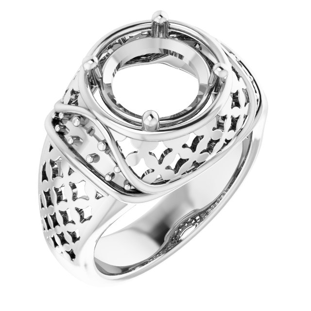Accented Openwork Ring