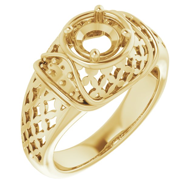 Accented Openwork Ring