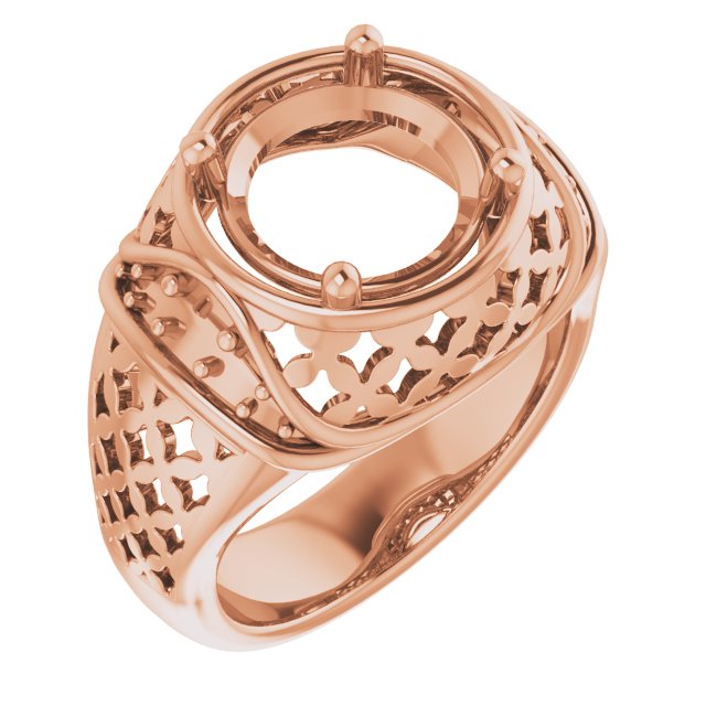 Accented Openwork Ring