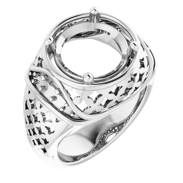 Accented Openwork Ring