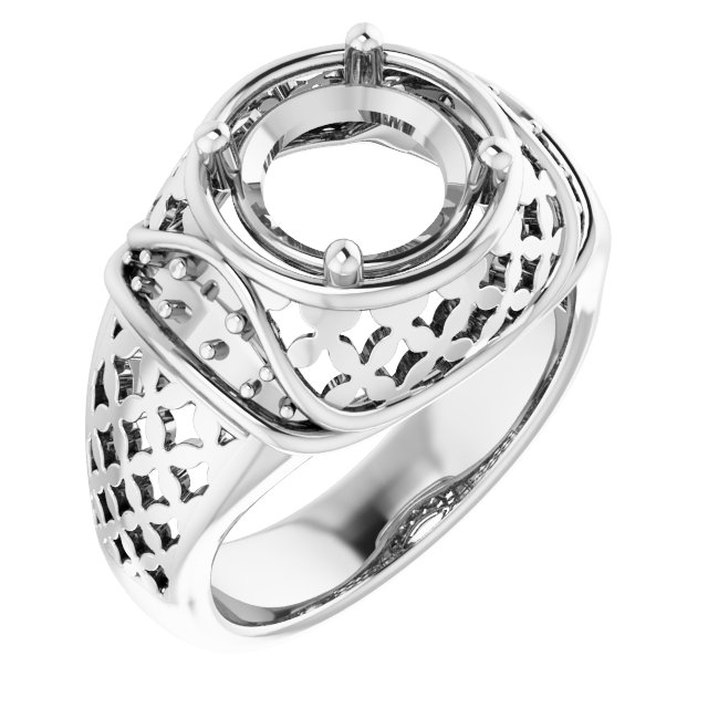 Accented Openwork Ring