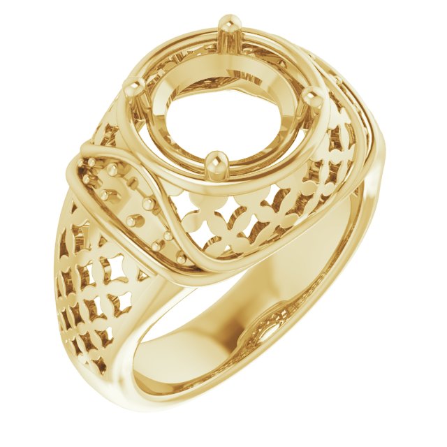 Accented Openwork Ring