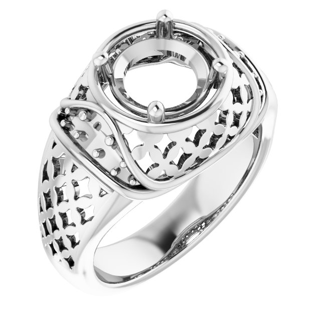 Accented Openwork Ring