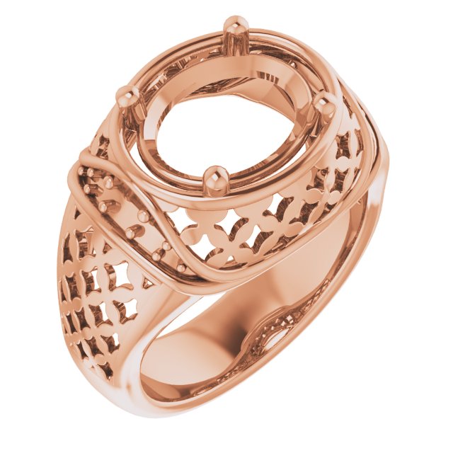 Accented Openwork Ring