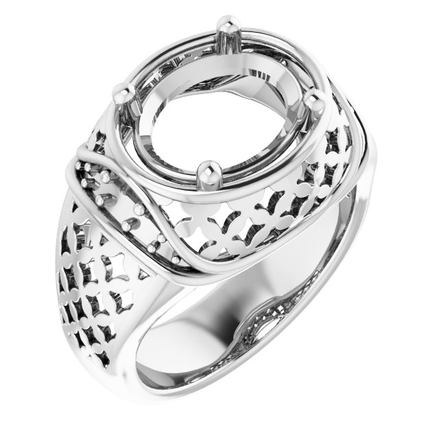 Accented Openwork Ring