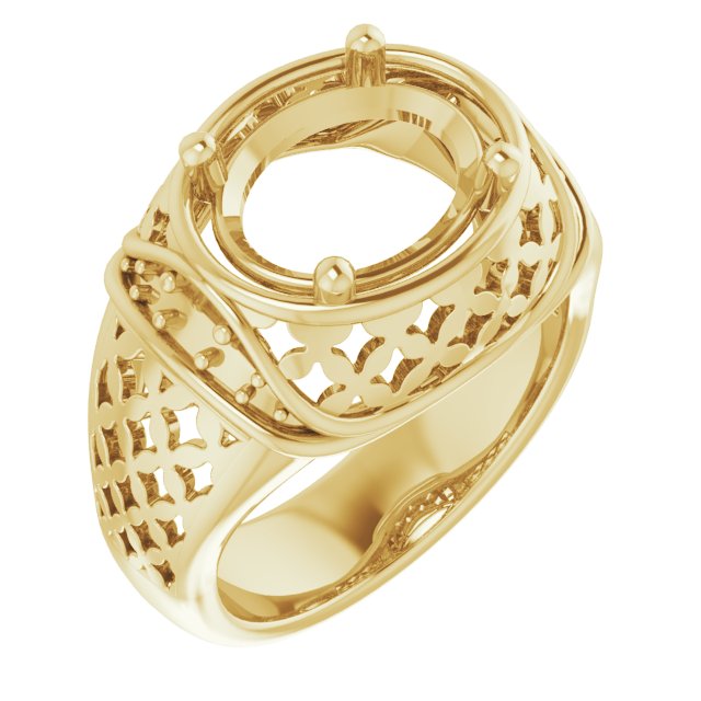Accented Openwork Ring