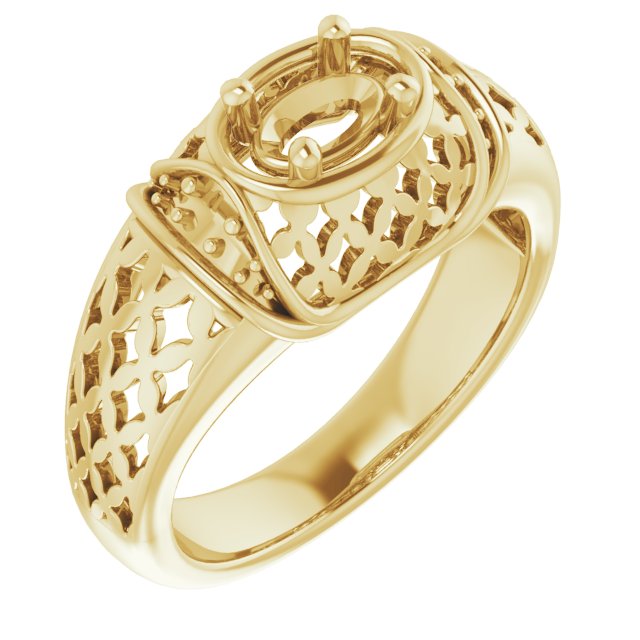 Accented Openwork Ring