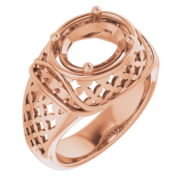 Accented Openwork Ring