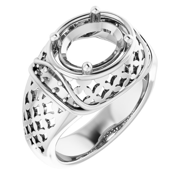 Accented Openwork Ring