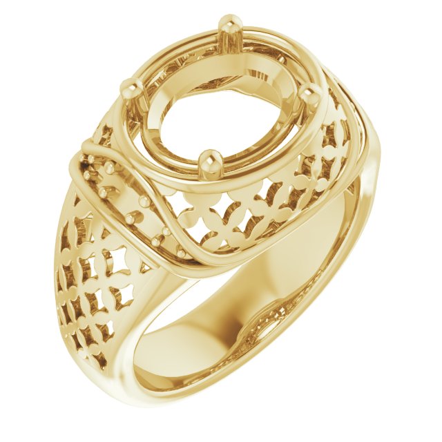 Accented Openwork Ring