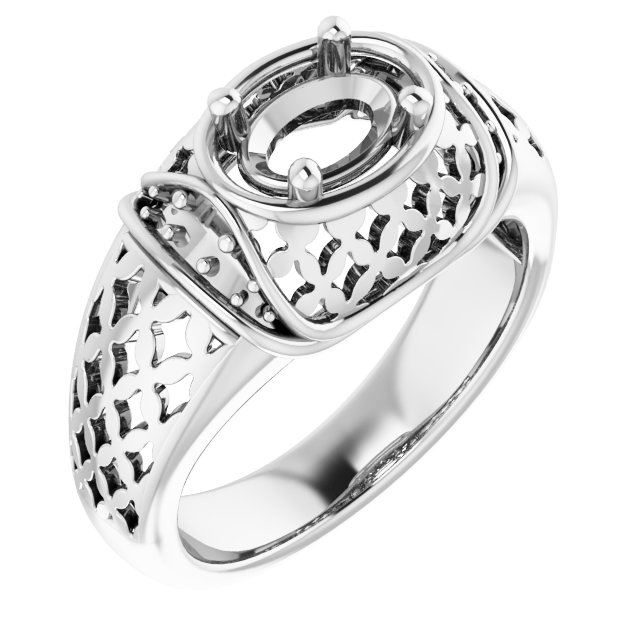 Accented Openwork Ring