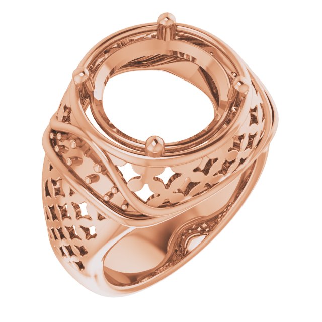 Accented Openwork Ring