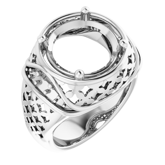 Accented Openwork Ring