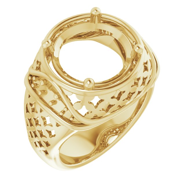 Accented Openwork Ring