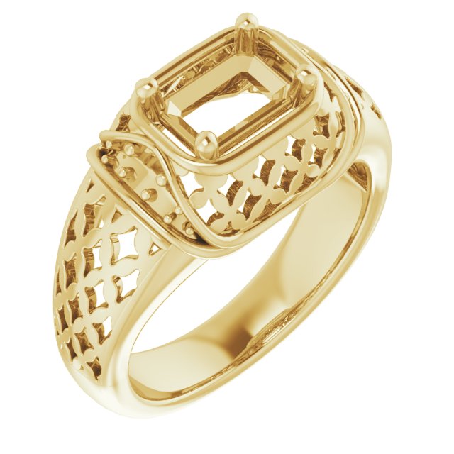 Accented Openwork Ring