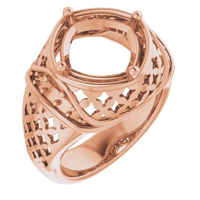 Accented Openwork Ring