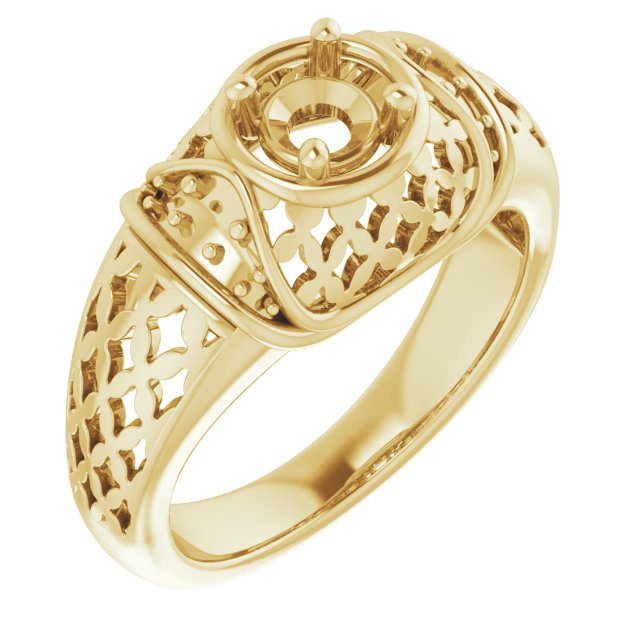 Accented Openwork Ring