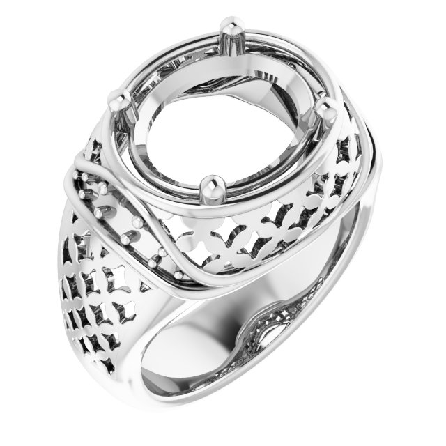 Accented Openwork Ring