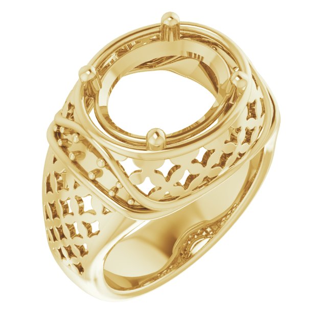 Accented Openwork Ring