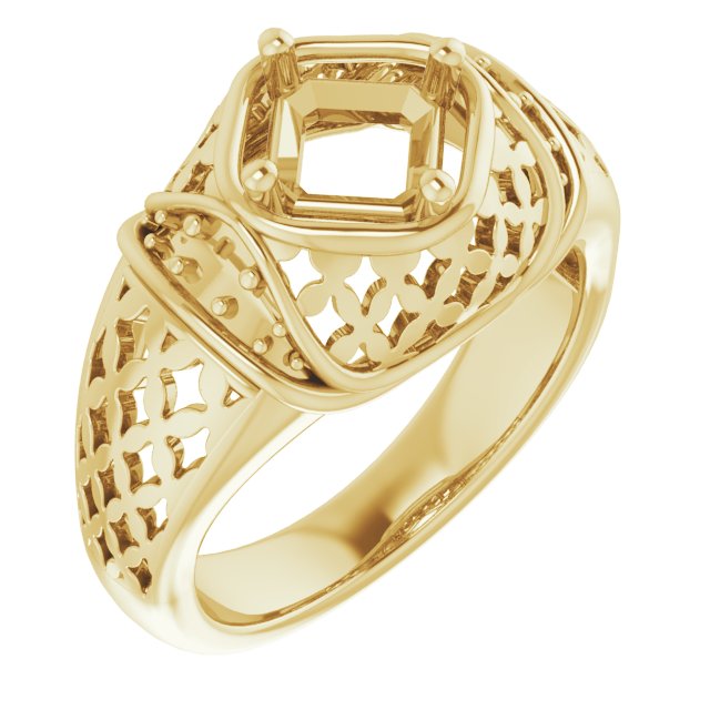Accented Openwork Ring