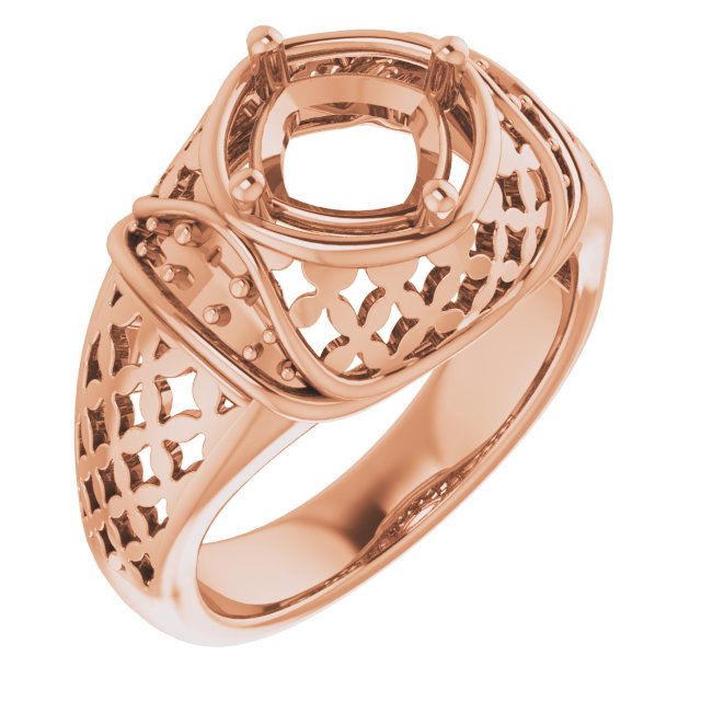 Accented Openwork Ring