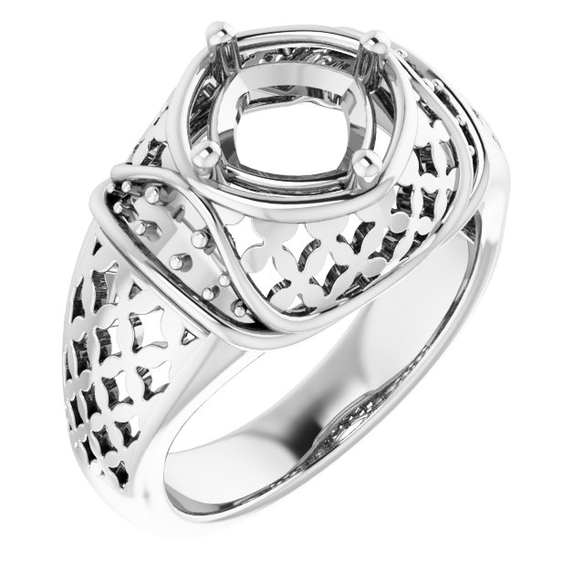 Accented Openwork Ring