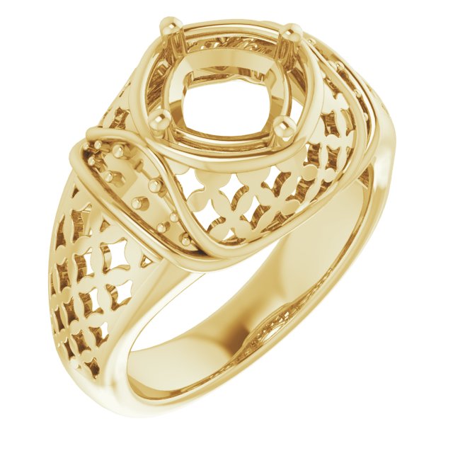Accented Openwork Ring