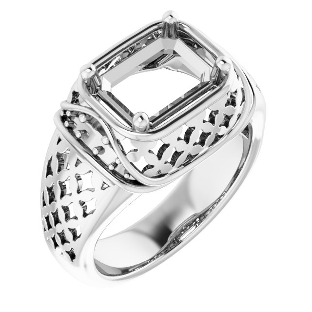Accented Openwork Ring