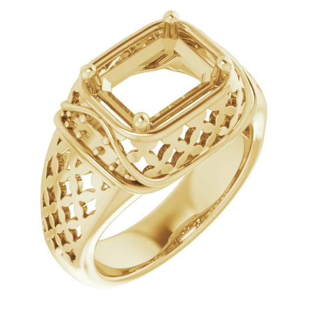 Accented Openwork Ring