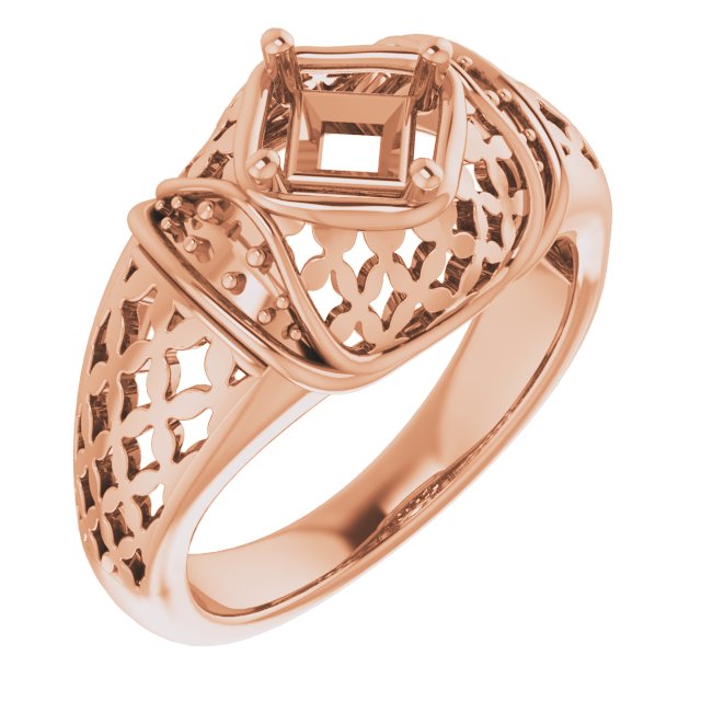 Accented Openwork Ring