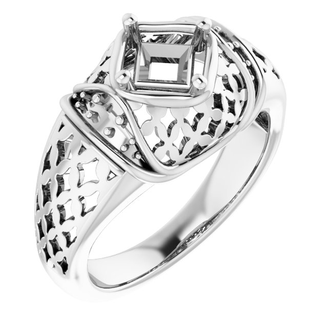 Accented Openwork Ring
