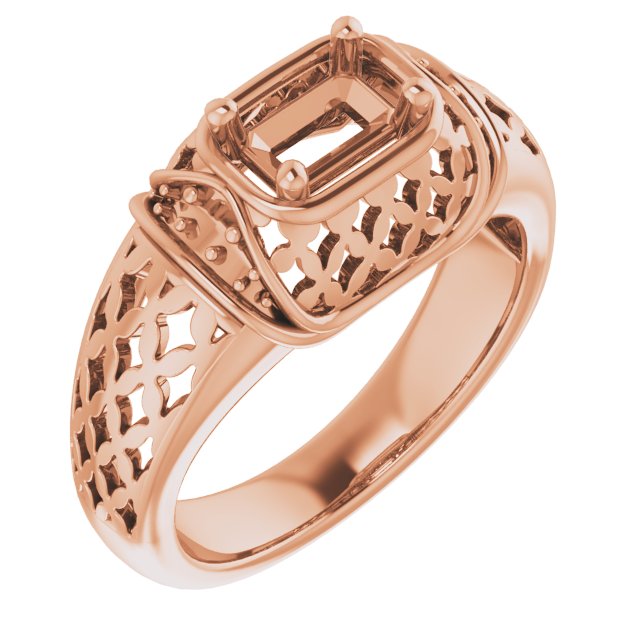 Accented Openwork Ring