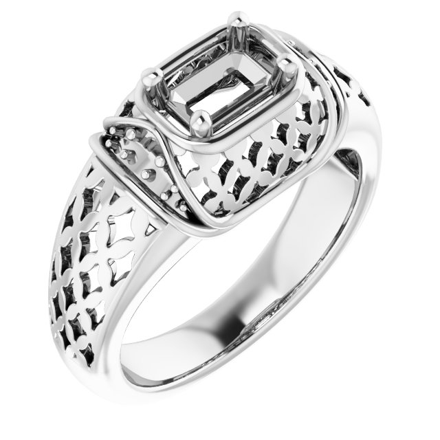 Accented Openwork Ring