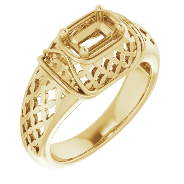 Accented Openwork Ring
