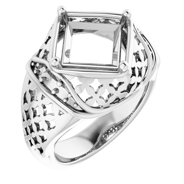 Accented Openwork Ring