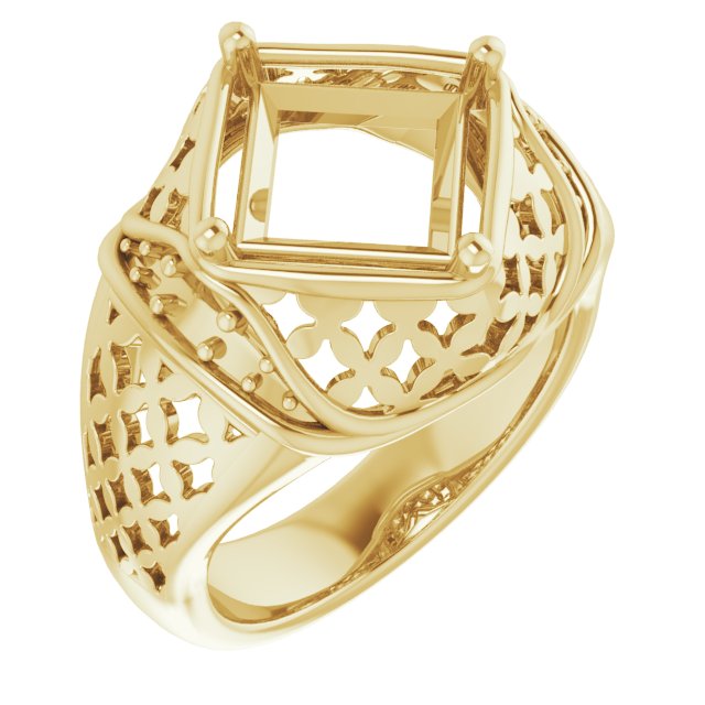 Accented Openwork Ring